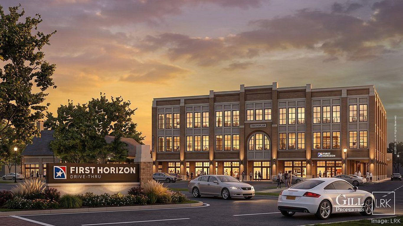 First Horizon plans to open a new 5000 square foot banking center at 5000 Poplar Ave as part of a new mixed used development